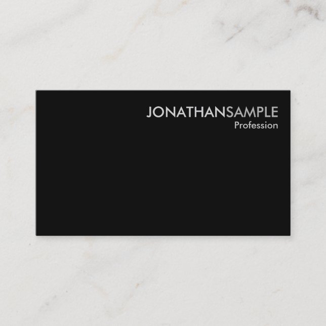 Elegant Professional Plain Signature UV Matte Business Card (Front)