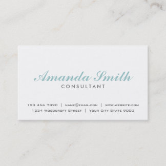 Elegant Professional Plain White Makeup Artist Business Card