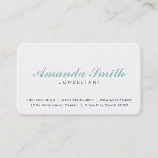 Elegant Professional Plain White Makeup Artist Business Card
