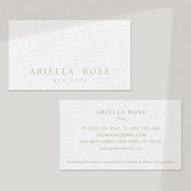 Elegant Professional Premium White Business Card (Creator Uploaded)