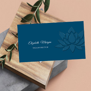 Elegant Professional Psychologist,Therapist,Lotus Business Card