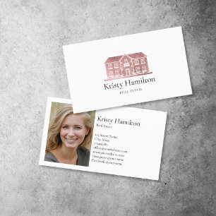 elegant professional real estate house photo business card