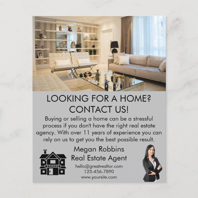 Elegant Professional Real Estate Marketing QR Code Flyer (Front)
