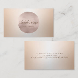 Elegant Professional Rose Gold Circle Business Card
