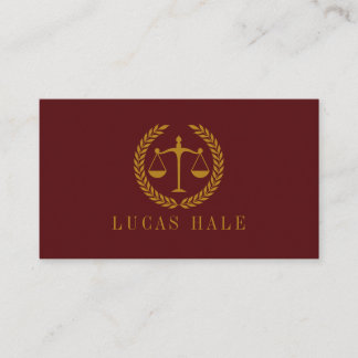 Elegant Professional Simple Minimalist Lawyer Business Card