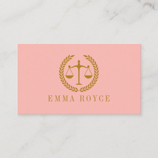 Elegant Professional Simple Minimalist Lawyer  Business Card (Front)
