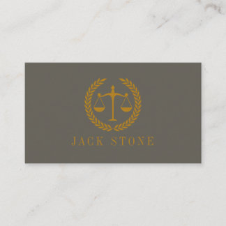 Elegant Professional Simple Minimalist Lawyer Business Card