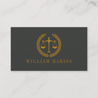 Elegant Professional Simple Minimalist Lawyer  Business Card