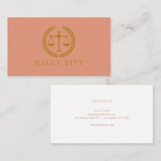 Elegant Professional Simple Minimalist Lawyer  Business Card