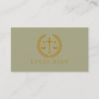 Elegant Professional Simple Minimalist Lawyer  Business Card