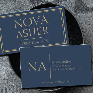 Elegant Professional Simple Minimalist Monogram Business Card