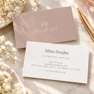 Elegant Professional Simple Monogram Calligraphy Business Card