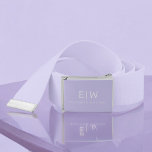 Elegant Professional Simple Monogram Minimalist Belt<br><div class="desc">Introducing our Elegant Professional Simple Monogram Minimalist Collection: Elevate your style with timeless sophistication and understated elegance. Crafted with meticulous attention to detail, this collection features minimalist designs adorned with your personalised monogram. Each piece exudes professionalism and refinement, perfect for making a lasting impression in any setting. From sleek stationery...</div>
