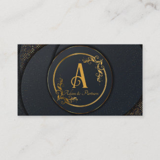 Elegant Professional Simple Monogram Minimalist Business Card