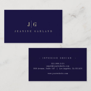 Elegant Professional Simple Monogram Minimalist  Business Card