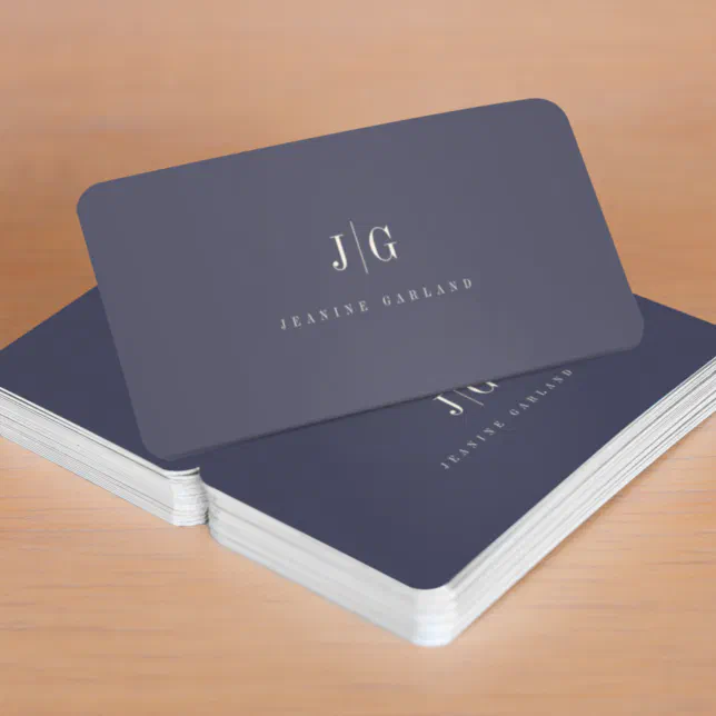 Elegant Professional Simple Monogram Minimalist Business Card | Zazzle