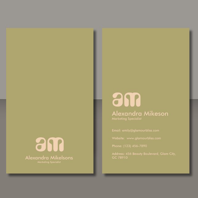 Elegant Professional Simple Monogram Minimalist Business Card (Creator Uploaded)