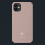 Elegant Professional Simple Monogram Minimalist iPhone 11 Case<br><div class="desc">Modern elegant iphone case with your monogram in an upscale typography layout. Professional and simple customisation.</div>