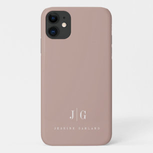 Elegant Professional Simple Monogram Minimalist iPhone 11 Case