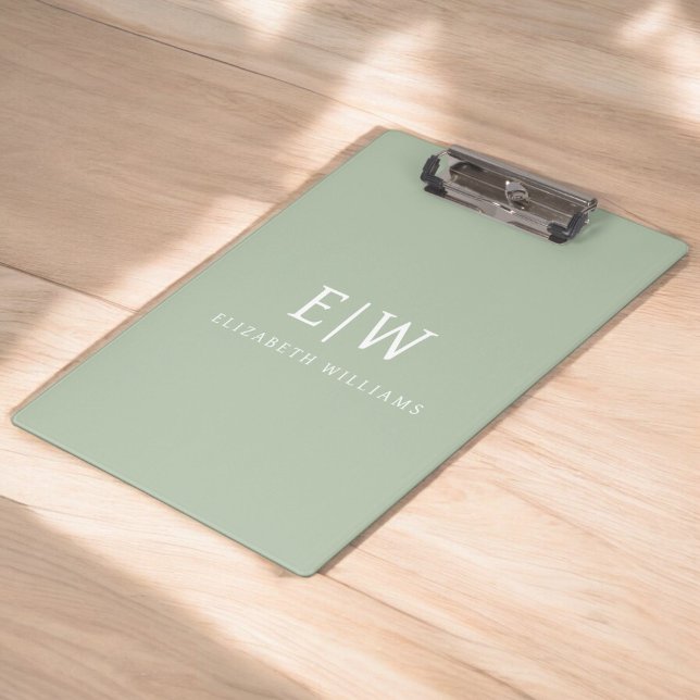 Elegant Professional Simple Monogram Minimalist Clipboard (Creator Uploaded)
