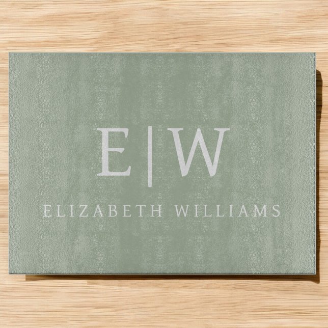 Elegant Professional Simple Monogram Minimalist Cutting Board (Creator Uploaded)