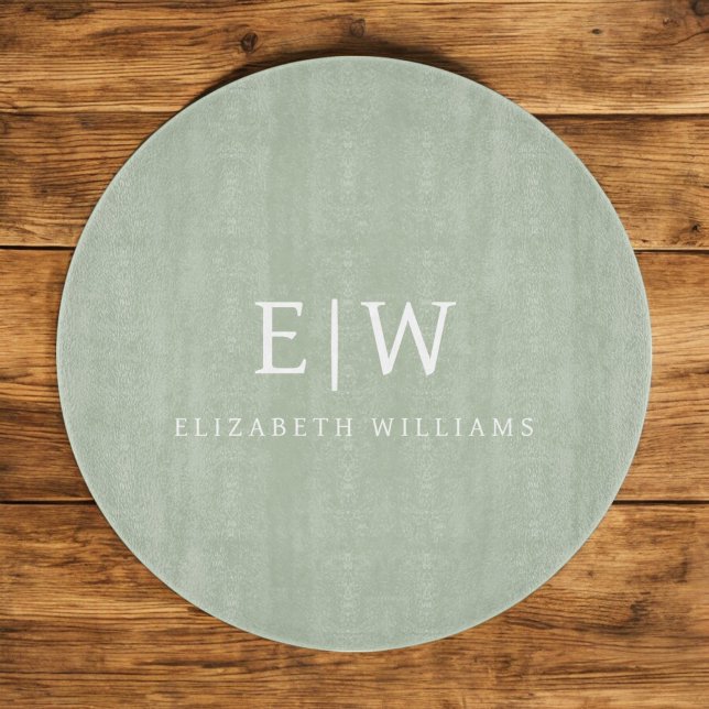 Elegant Professional Simple Monogram Minimalist Cutting Board (Creator Uploaded)