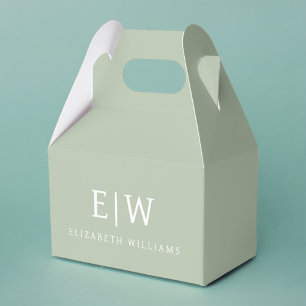 Elegant Professional Simple Monogram Minimalist Favour Box