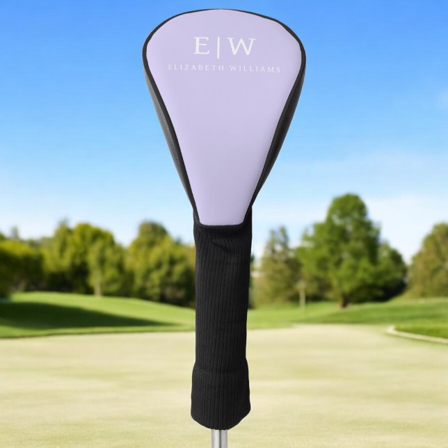 Elegant Professional Simple Monogram Minimalist Golf Head Cover (Creator Uploaded)