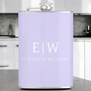 Elegant Professional Simple Monogram Minimalist Hip Flask