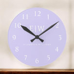 Elegant Professional Simple Monogram Minimalist Large Clock<br><div class="desc">Introducing our Elegant Professional Simple Monogram Minimalist Collection: Elevate your style with timeless sophistication and understated elegance. Crafted with meticulous attention to detail, this collection features minimalist designs adorned with your personalised monogram. Each piece exudes professionalism and refinement, perfect for making a lasting impression in any setting. From sleek stationery...</div>