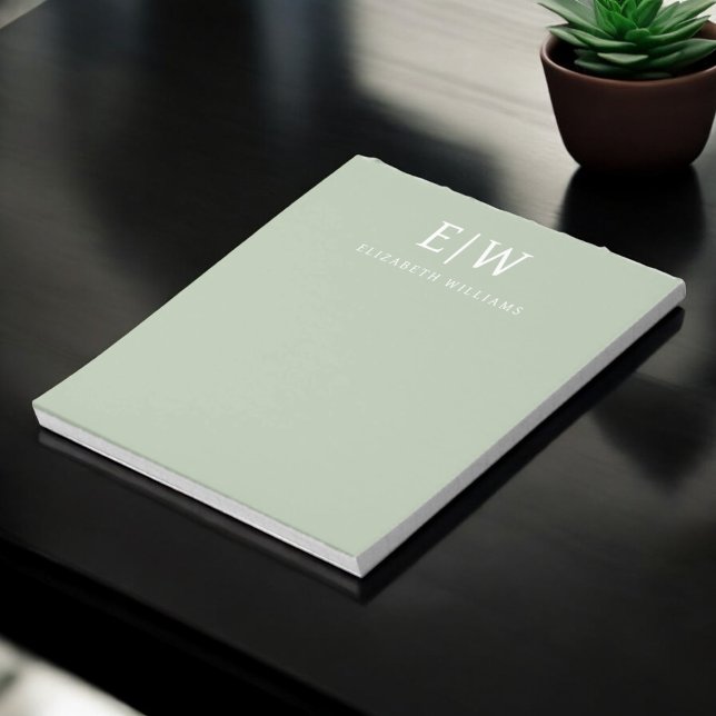 Elegant Professional Simple Monogram Minimalist Notepad (Creator Uploaded)