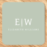 Elegant Professional Simple Monogram Minimalist Square Paper Coaster<br><div class="desc">Introducing our Elegant Professional Simple Monogram Minimalist Collection: Elevate your style with timeless sophistication and understated elegance. Crafted with meticulous attention to detail, this collection features minimalist designs adorned with your personalised monogram. Each piece exudes professionalism and refinement, perfect for making a lasting impression in any setting. From sleek stationery...</div>