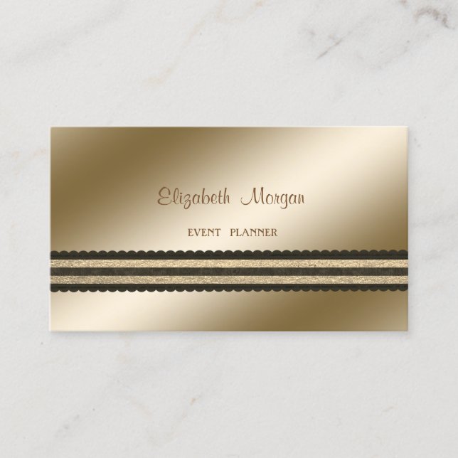 Elegant Professional Stylish Modern,Striped Business Card (Front)