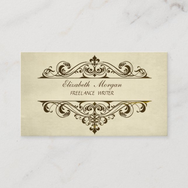 Elegant Professional Stylish Vintage Business Card (Front)