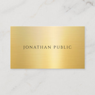Elegant Professional Template Faux Gold Semi Gloss Business Card