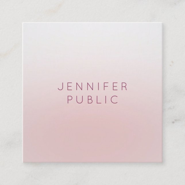 Elegant Professional Template Modern Minimalist Square Business Card (Front)