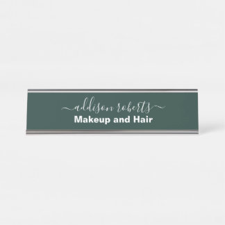 Elegant Professional Terracotta Boho  Desk Name Pl Plate