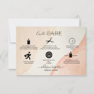 Elegant Professional Terracotta Candle Care Thank You Card