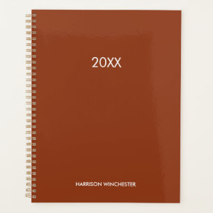 Elegant professional terracotta custom name year planner