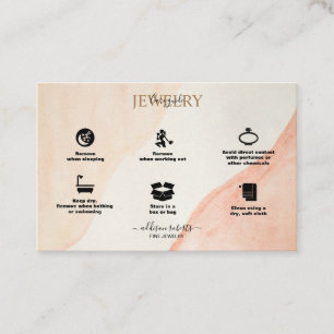Elegant Professional Terracotta Jewellery Care Bu Business Card