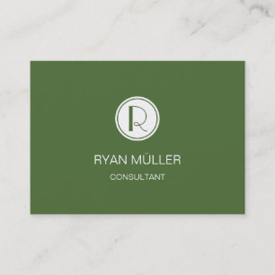 Elegant Professional Treetop and Monogram Business Card