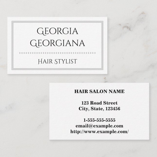 Elegant & Professional, With Triple-Line Border Business Card (Front/Back)