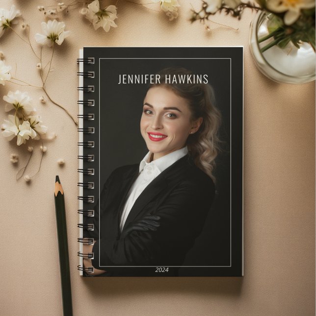 Elegant Professional Women Photo Black & White  Planner (Creator Uploaded)