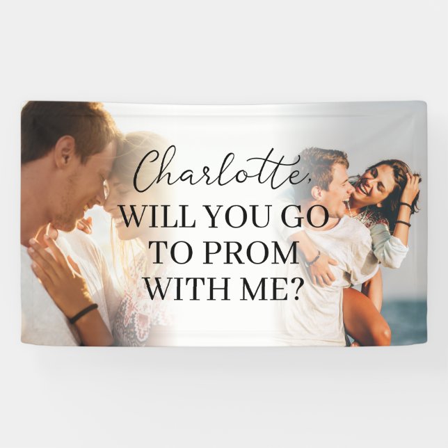 Elegant Promposal Custom Prom Proposal Banner (Horizontal)