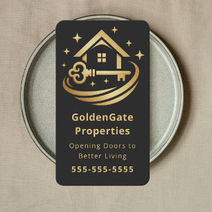 Elegant Property Agent Professional Real Estate Business Card