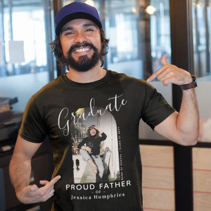 Elegant Proud Father of the Graduate Arch Photo T-Shirt