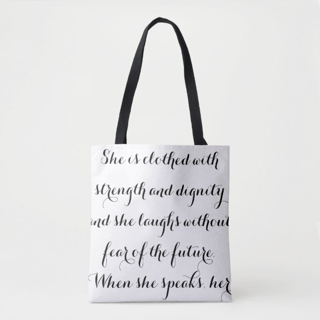 Elegant Proverbs  31 Tote (Front)