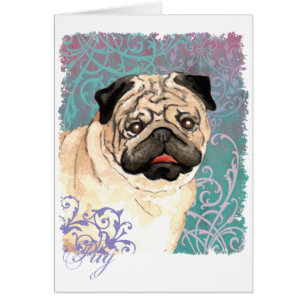 Elegant Pug Card