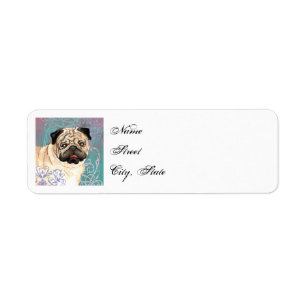 Elegant Pug Return Address Label