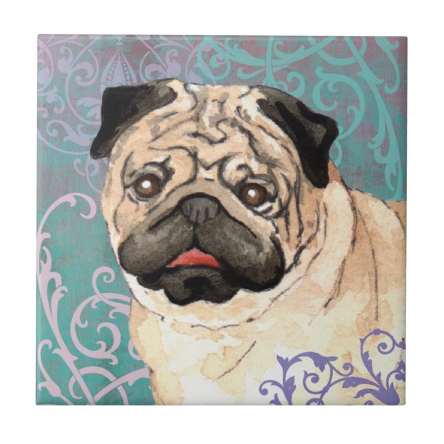 Elegant Pug Tile (Front)